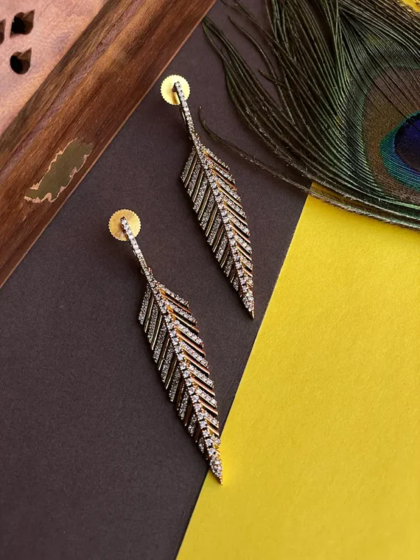 Feathers Statement Earrings - Image 2
