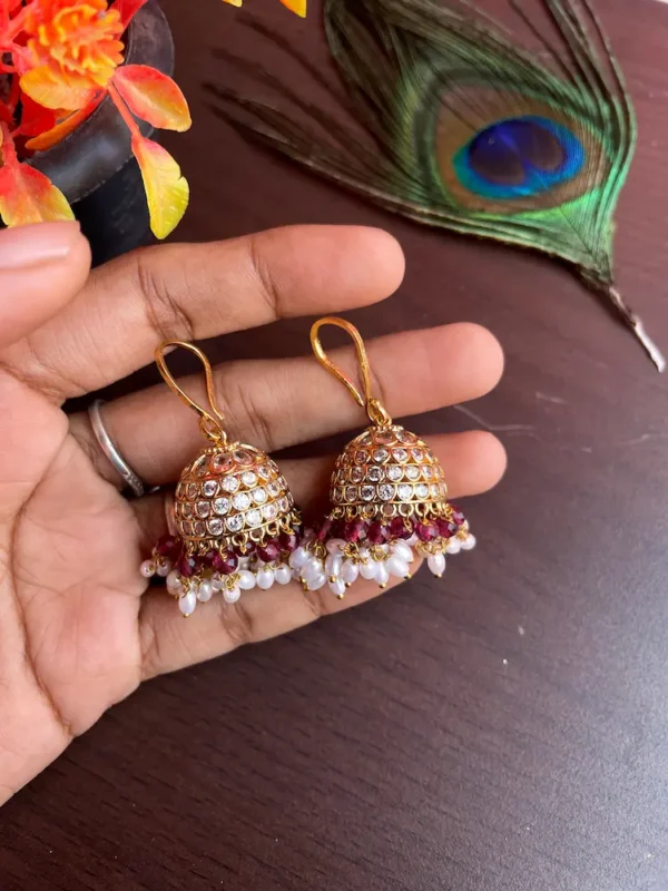 AD Stone Crystal Hook Jumkha - Image 2