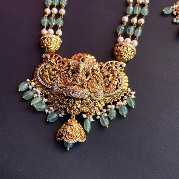 Premium Pumpkin Beads Nagas Haaram - Image 7