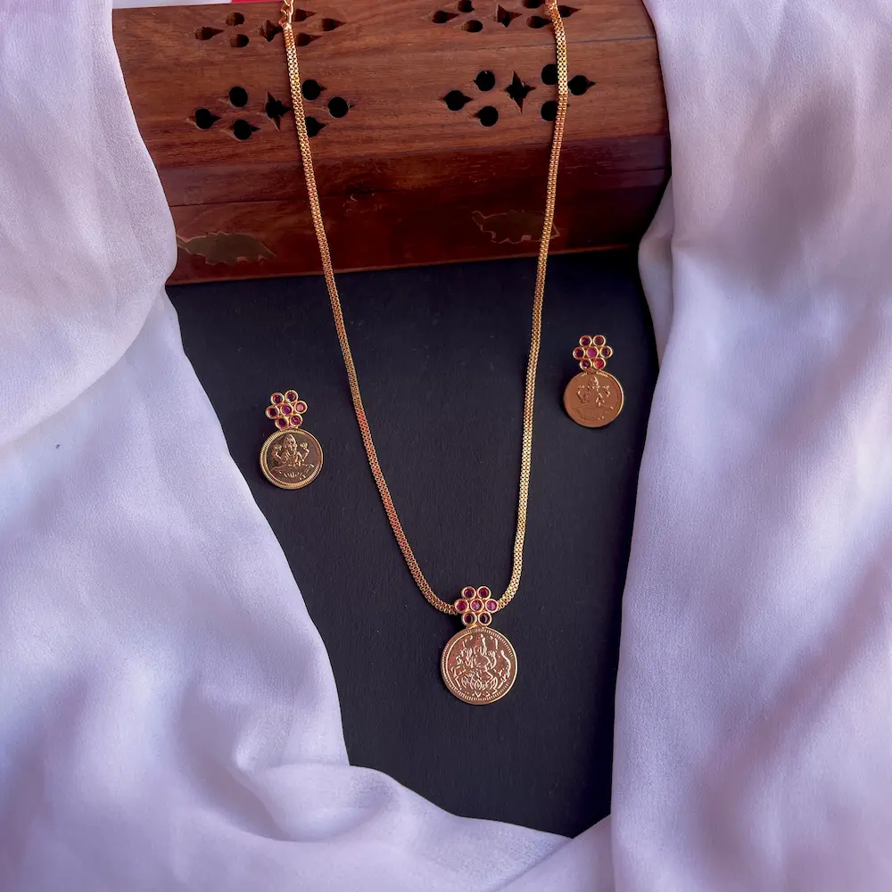 Microplated Lakshmi Kaasu Chain