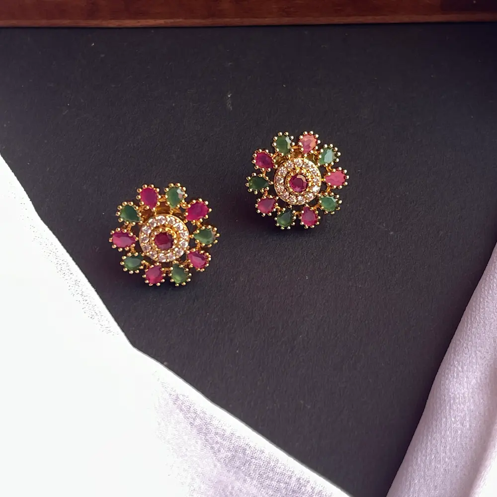 Multi Colours Stones Stud