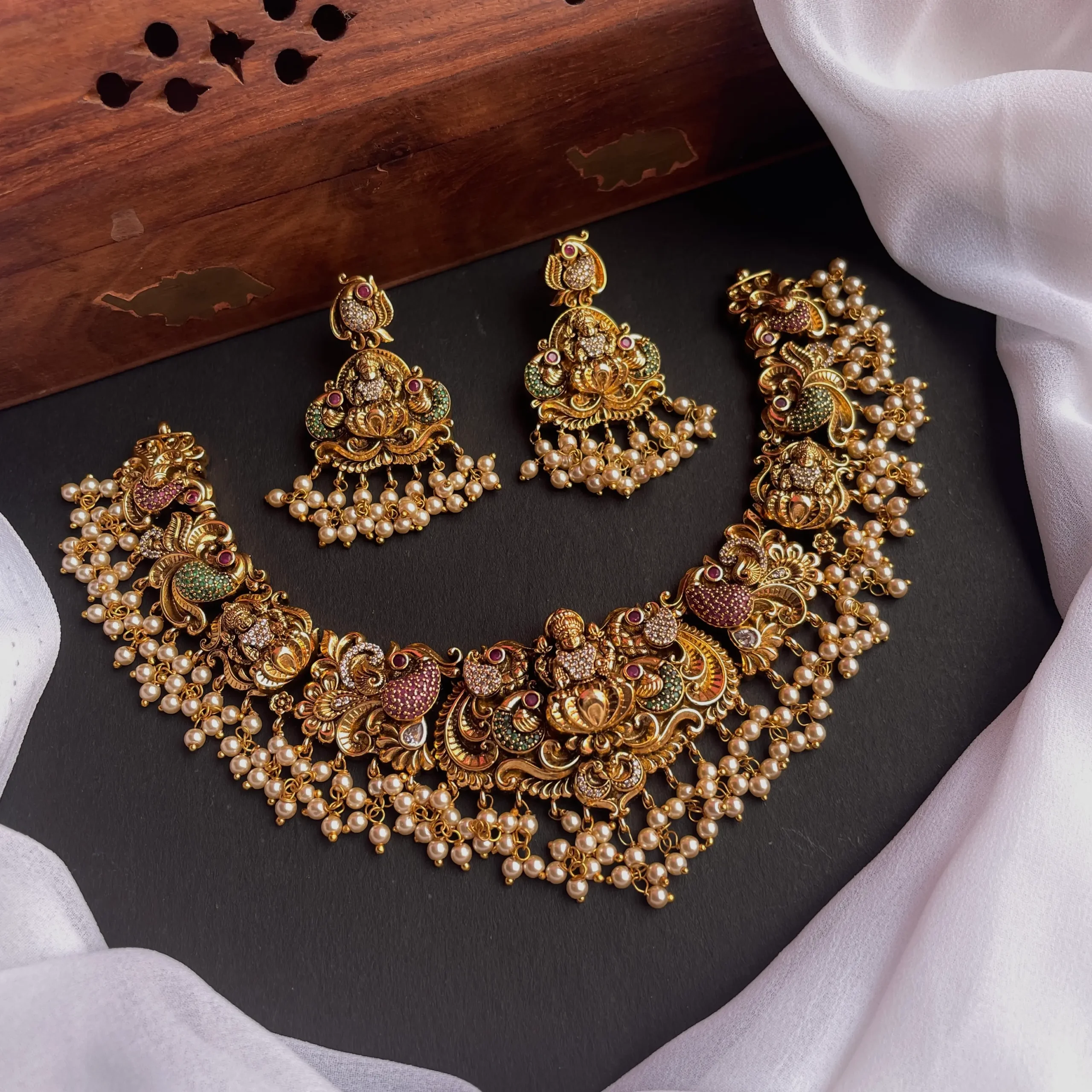 Antique Finish Nagas Guttapusalu Neckset