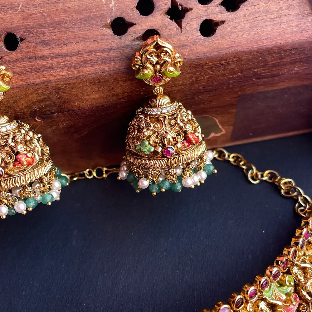 Narayani (Antique Enamel Painted Choker) - Image 7
