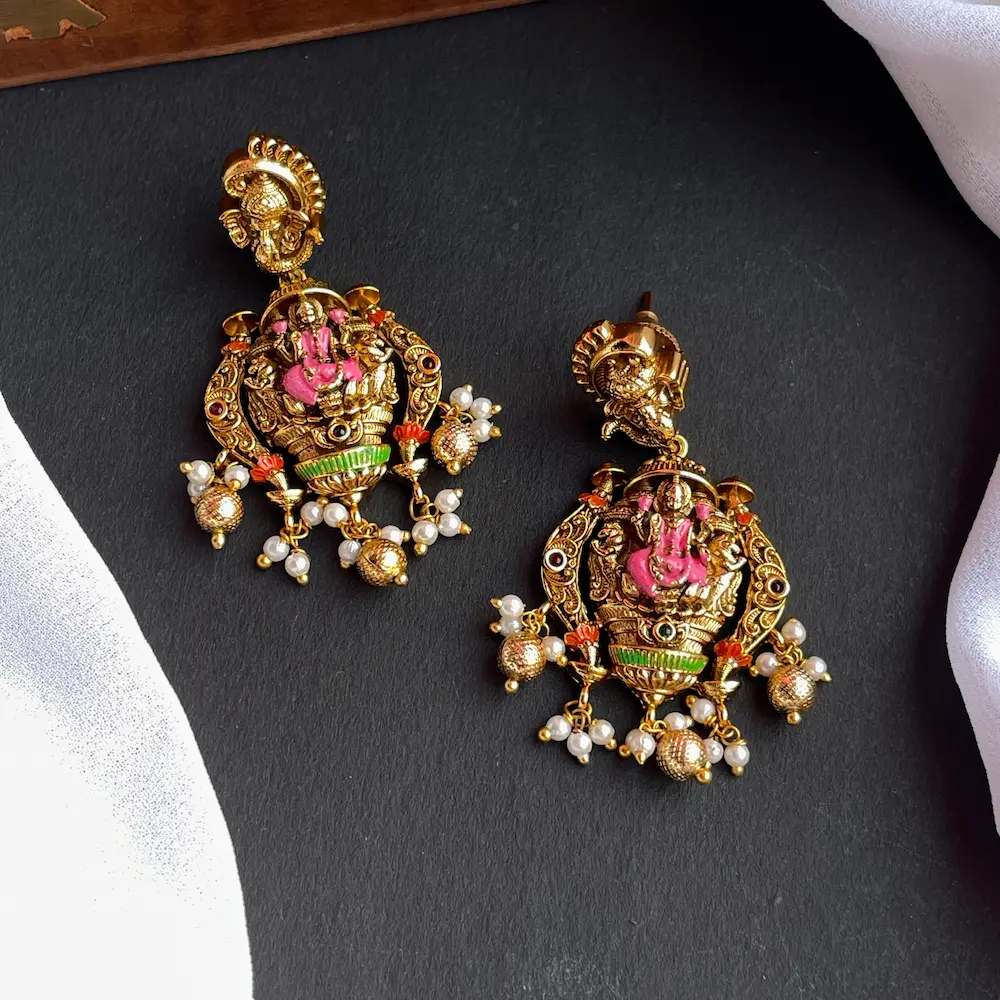 Lakshmi Hand Painted Earrings