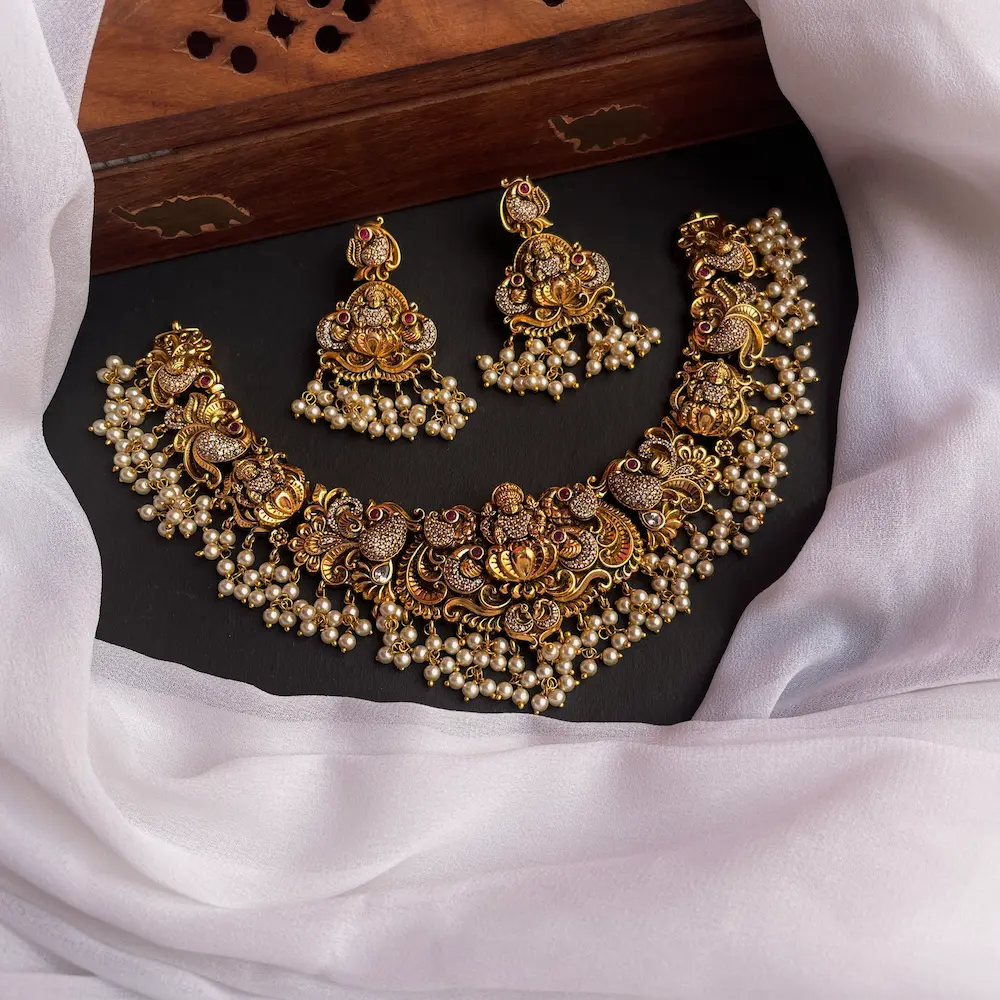 Antique Finish Nagas Guttapusalu Neckset