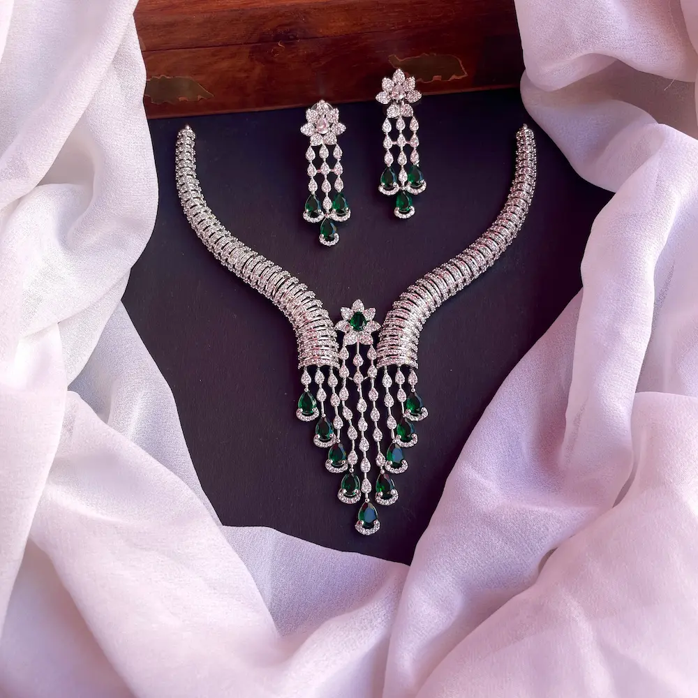 Hiral - Rhodium Finish Set