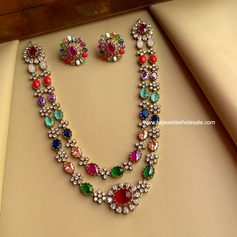 Navarathna 2 Layer Neckset