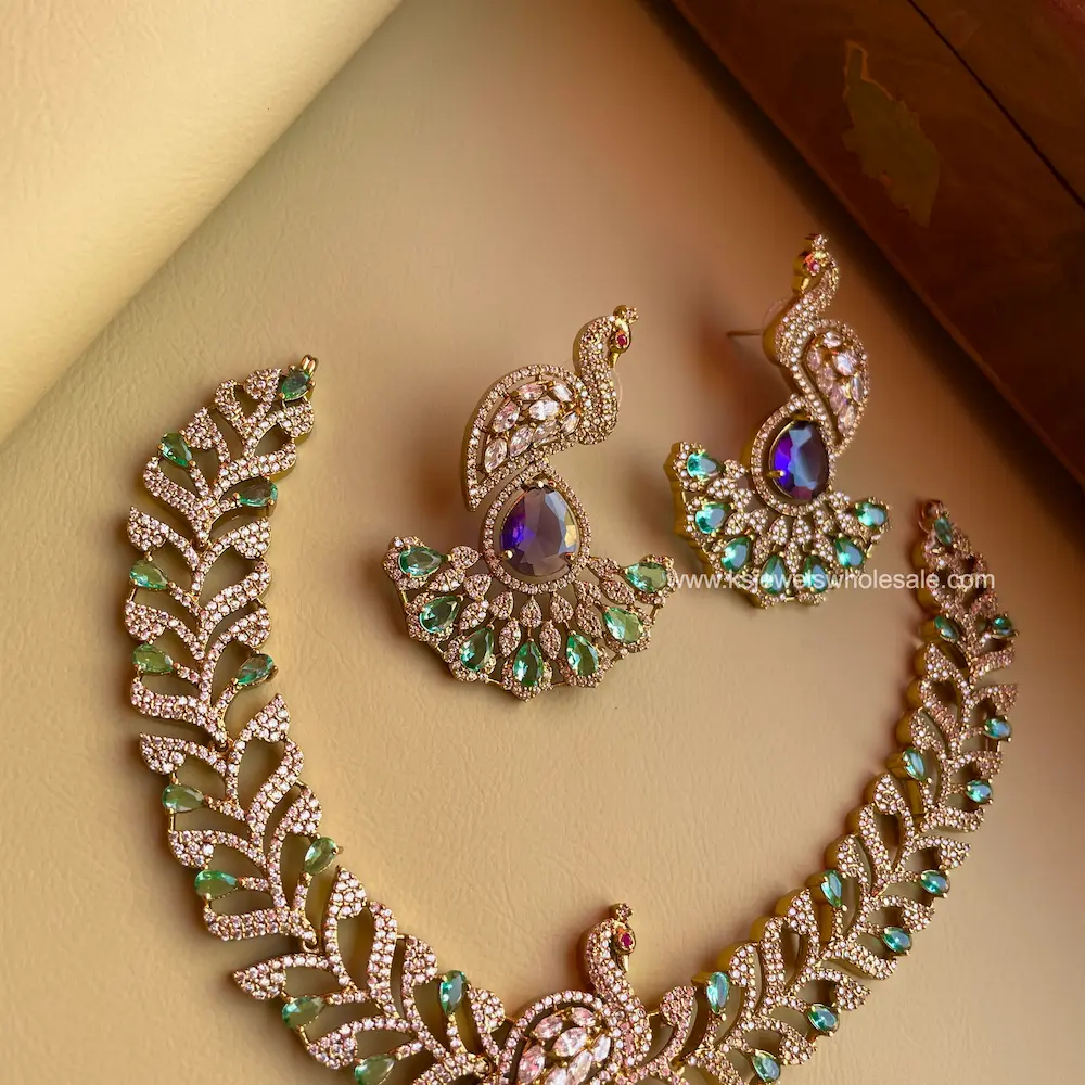 Mayuri - AD Stones Set - Bridal Neckset - Image 3