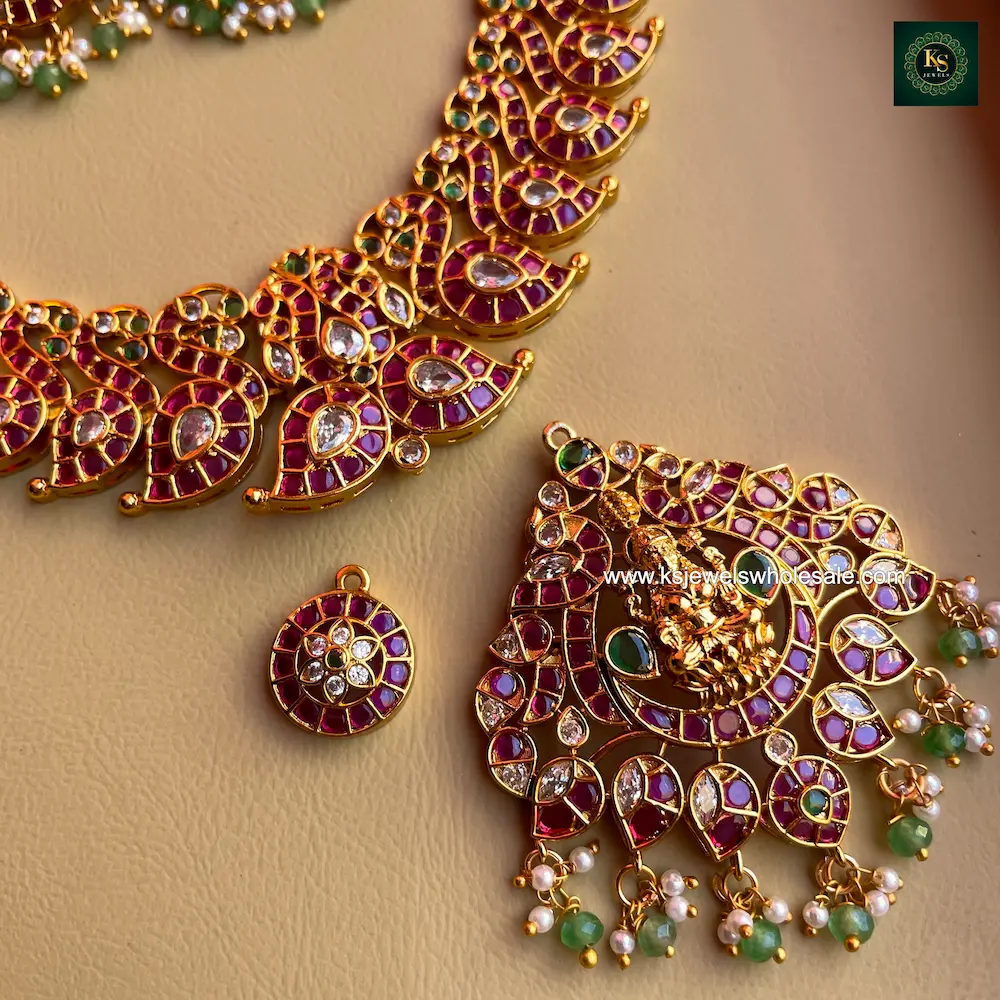 Akshara - Removable Pendent - 3 Ways Usable Neckset - Image 2