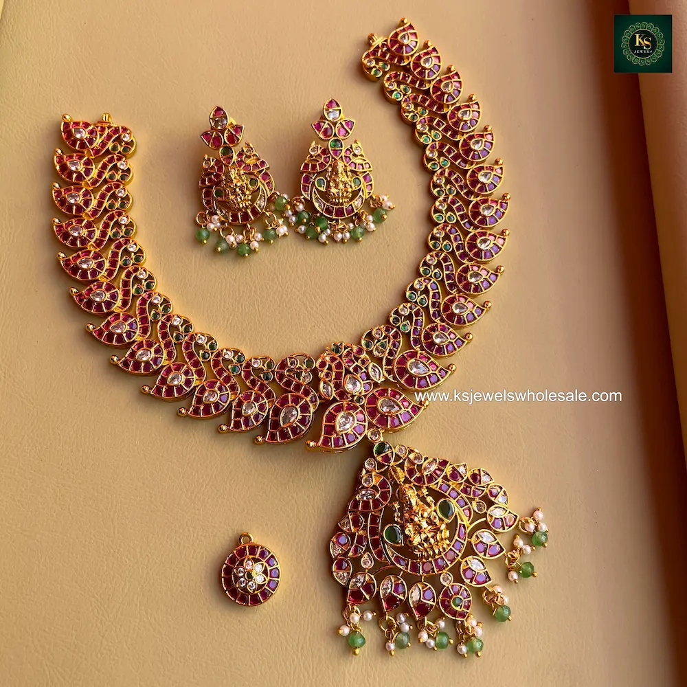 Akshara - Removable Pendent - 3 Ways Usable Neckset - Image 4