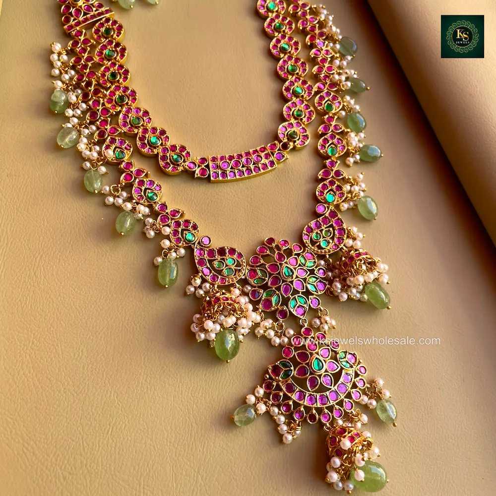 Eshwari Jadau Mid Length Haaram - Image 2