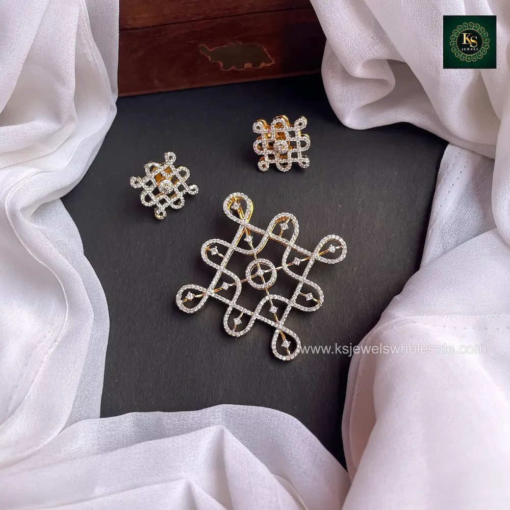 Kolam AD Pendant With Earrings