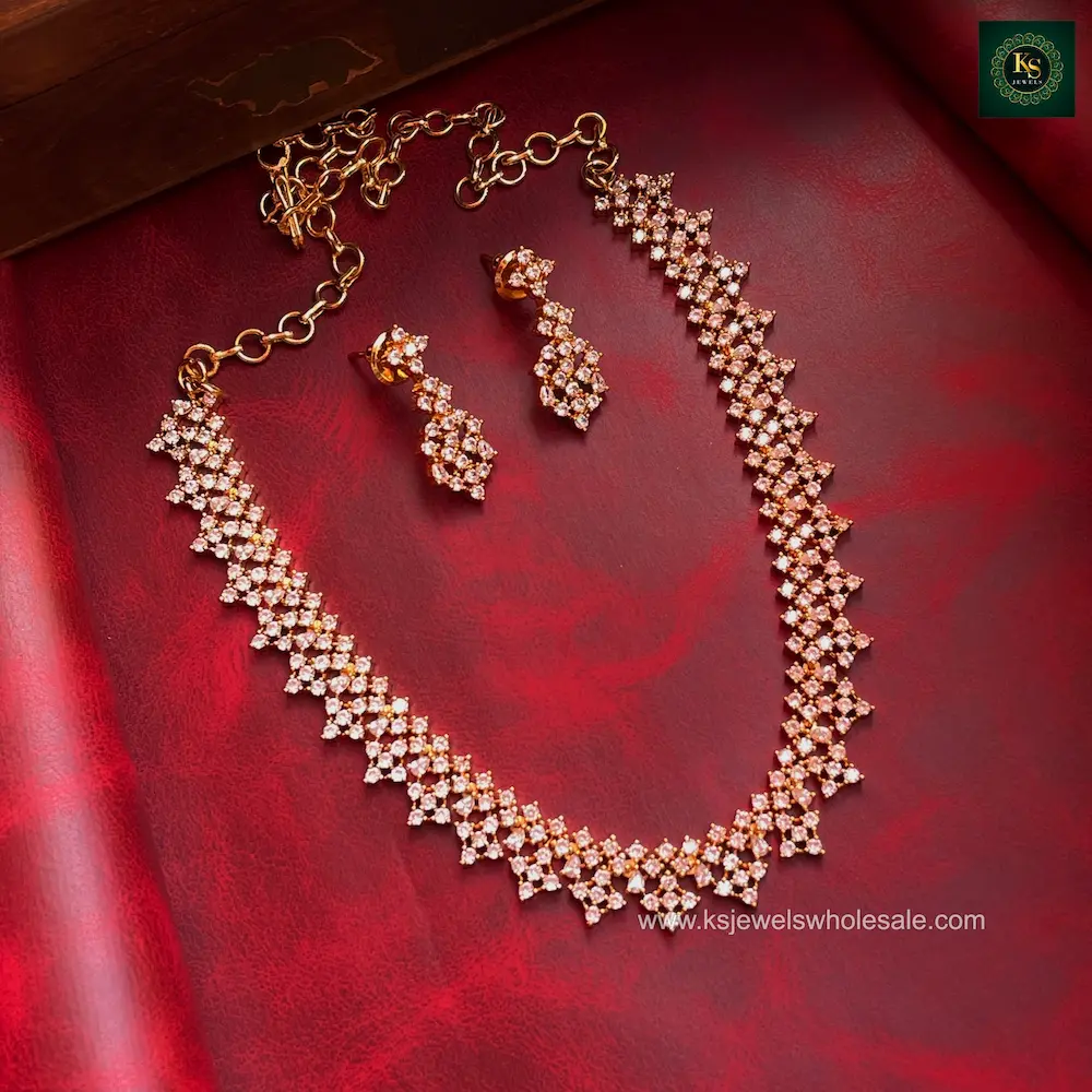 Diamond Inspired Chettinadu Pattern Neckset (Version 2)