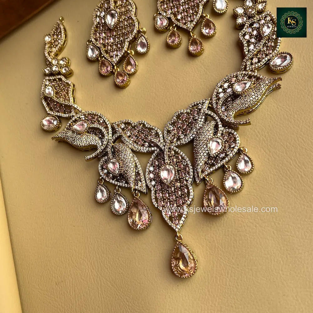 Rosie Victoria Finish Light Pink With White Stones - Image 2